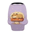 thumbnail image 1 of Renewold Capybara Mushroom Star Violet Baby Car Seat Covers High Chair Canopy Shopping Cart Cover Soft Breathable Baby Breastfeeding Cover for Breastfeeding Mothers, 1 of 7