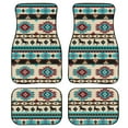 thumbnail image 1 of Renewold Car Floor Mats 4 Pieces Universal Fit Anti-Slip Front & Rear Car Carpet All Season Weather Protection Auto Decor for Sedan SUV Van Truck, Southwest American Tribal Horse Teal Red, 1 of 7