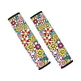 thumbnail image 1 of Renewold Car Seat Belt Pads Covers Comfort Auto Harness Pads Protect Shoulder Neck Padding for SUV Truck Vans Sedans, 2 Pack, Hippie Flower Colorful, 1 of 6