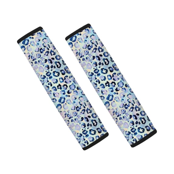 Renewold Car Seat Belt Pads Harness Pads for SUV Truck Vans Sedans Protect Shoulder Seat Belt Covers Auto Decor for Women Men, 2 Pack, Leopard Print Blue Purple