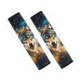 thumbnail image 1 of Renewold Car Seat Belt Pads for Women Men Seat Belt Shoulder Strap Covers Harness Pad Car Accessories Fit Most Cars SUV, 2 Pack, Wolf Galaxy Blue, 1 of 6