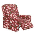 thumbnail image 1 of Renewold Christmas Cat Ho Ho Ho Red Stretch Recliner Cover Universal 4 Pieces Recliner Sofa Cover Stay in Place Furniture Protector Home Decor for Pets, Dogs, Cats, Kids, 1 of 8