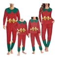 thumbnail image 1 of Renewold Christmas Family Pajamas for Women Plus Size XS Elf Bow Sleepwear Lounge Set 2 Pieces Thermal Home Indoor Nightwear Clothing Fit for Winter Outfits, 1 of 5
