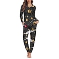 thumbnail image 1 of Renewold Christmas Holiday Pj Set for Women Xmas Ball Pajama Athletic Clothing Casual Pants Bottoms O-neck T-Shirt Tredny Home Indoor Daily Wear Tracksuit Size M, 1 of 4