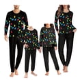 thumbnail image 1 of Renewold Christmas Lights Pajamas for Women Size 4XL Softness Long Sleeve Pajama O-Neck Pullover Tops Elastic Waist Pants 2 Pieces Casual Jogger Sleep Lounge Set, 1 of 5