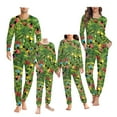 thumbnail image 1 of Renewold Christmas Pajamas for Family 2 PCS Lightweight Home Life Long Sleeve Sleepwear Colorful Lights Candy Canes Round Neck Lounge Set for Men Size M, 1 of 5