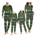 thumbnail image 1 of Renewold Christmas Pajamas Family Sets 2 Pieces Loose Fitting Nightwear Pj Reindeer Xmas Trees Athletic Clothing Size 4XL Women Casual Long Sleeve Sleepwear Tracksuit, 1 of 5