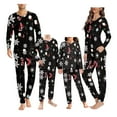thumbnail image 1 of Renewold Christmas Pajamas for Family Snowflake Candy Canes Home Daily Wear Nightwear Skin Friendly Loungewear 3-4Y Boys Girls Long Sleeve Pj Sweatpants Set of 2, 1 of 5