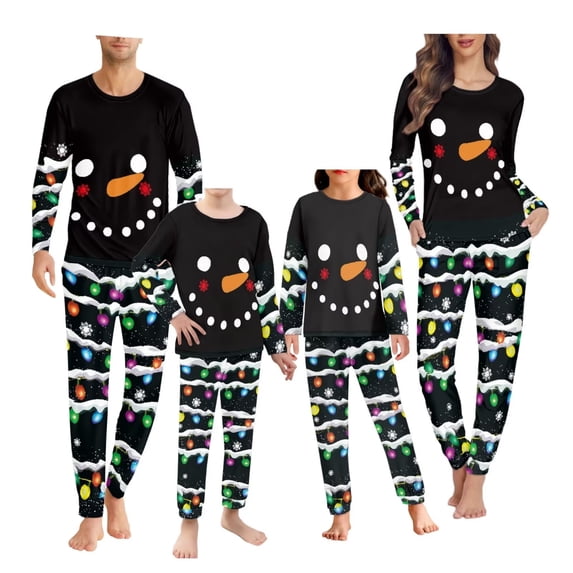 Renewold Christmas Pajamas Panta Family Plus Size 6XL Colorful Lights Nightwear Pants Bottom Set of 2 Comfy Sleepwear Pjs for Men Lightweight Sweatsuit T-Shirt