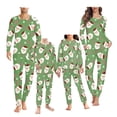 thumbnail image 1 of Renewold Christmas Theme Sleepwear for Women Size XS Long Sleeve Santa Candy Canes Family Pajamas Matching Sets Thermal Comfy Athletic Clothing Pants Set of 2, 1 of 5
