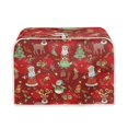 thumbnail image 1 of Renewold Christmas Theme Toaster Cover 2 Slice Recyclable Gingerbread Man Xmas Socks Wide Slot Toaster Appliance Cover Stain Resistant Dust Covers for Home Decoration, 1 of 6