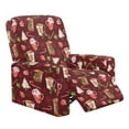 thumbnail image 1 of Renewold Coffee Holly Couch Cover Recliner Fitted Oversized Recliner Cover 4 Pieces Non-Slip Recliner Chair Cover with Pocket Christmas Home Decor for Pets, Cats, Kids, 1 of 8