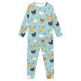 thumbnail image 1 of Renewold Comfortable Kid Pj Set of 2 Kids Chicken Blue Pajamas Top and Pants with Big Pocket Softness Thermal Long Sleeve Nightwear Sleepwear Size 11-12, 1 of 5