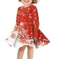 thumbnail image 1 of Renewold Comfy Soft Swing Twirl Skater Dresses for Kids Christmas Holiday High Waistline Pleated Girls Dress Clothing Special Occasion Snowflake Notes Princess Midi Dress Size M, 1 of 4