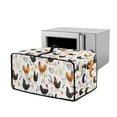 thumbnail image 1 of Renewold Countertop Appliance Cover for Toaster Oven with Accessory Pockets, Dust-Proof Stain-Resistant Home Kitchen Decor Fits Machine Up to 18.5 x 14.5 x 9 Inches, Rooster Chicken Floral, 1 of 7