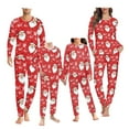 thumbnail image 1 of Renewold Couples/Family Matching Pajama Set Long Sleeve Soft Christmas Loungewear Pj Set 2 Packs Crewneck Shirt with Pants Size 3XL Santa HO HO HO Men Sleepwear, 1 of 4