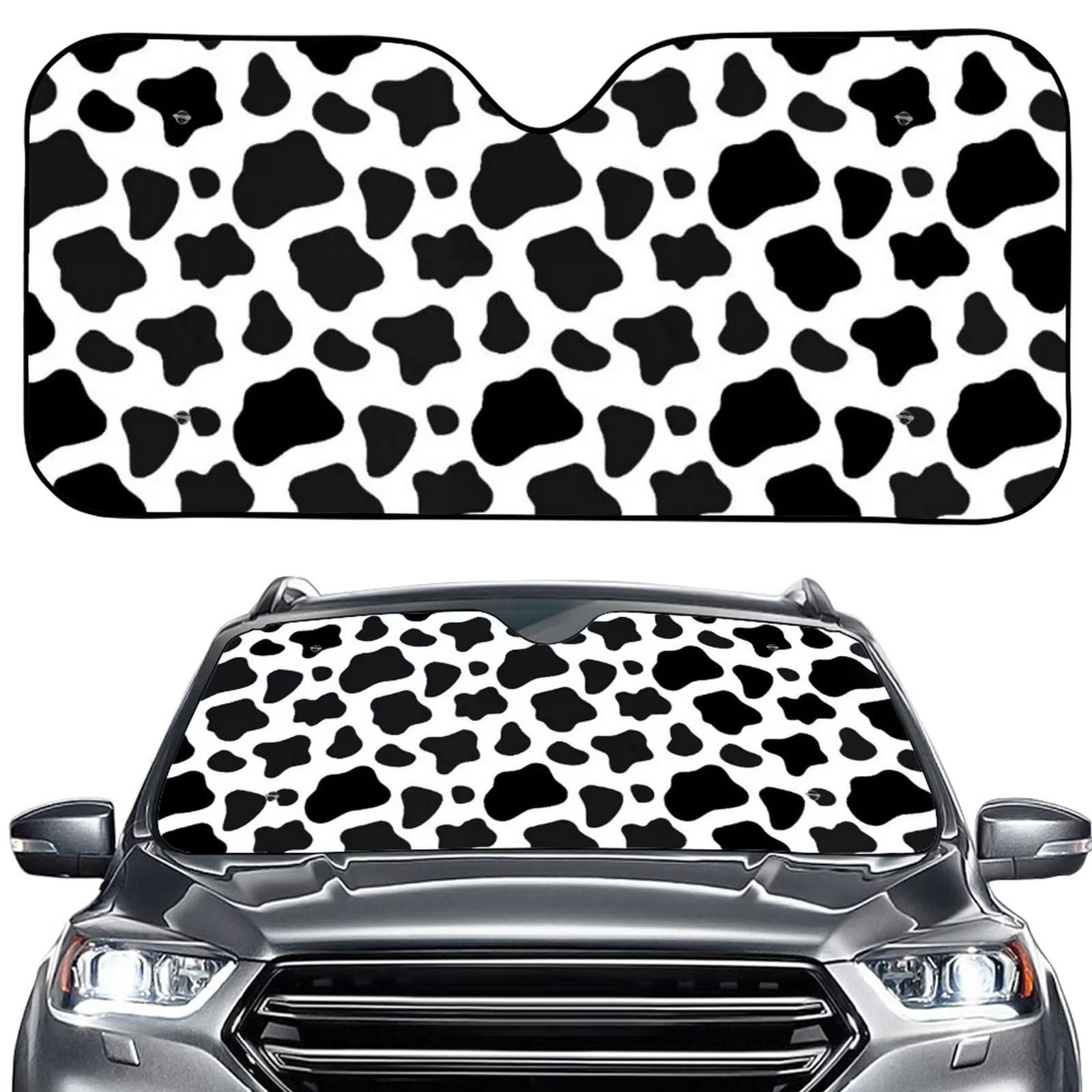 Green Avocado Patttern Print Car Sun Shade