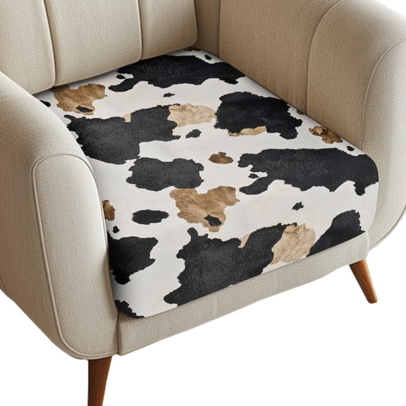 Renewold Cow Spot Print Couch Seat Cover Sofa Seat Slipcover Replacement Stretch Furniture Protector Spandex Armchair Couch Cover for Kids, Pets, Machine Washable, S