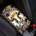 thumbnail image 1 of Renewold Cow Sunflower Leopard Print Retro Center Console Armrest Cover for Car, Armrest Cushion Cover Pad Soft Auto Car Interior Accessory Universal Fit for Sedan, 1 of 6