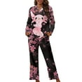 thumbnail image 1 of Renewold Cute Axolotl Cherry Blossom Pajama Set for Women Size 4XL Breathable Leisure Daily Life Wear Nightgown Sleepwear 2 Packs Thermal Long Sleeve Button PJ Top & Pants, 1 of 6