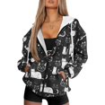 thumbnail image 1 of Renewold Cute Cat Black White Womens Full Zip Hoodies Oversized Sweatshirts Loose Fit Long Sleeve Hooded Jacket Streetwear Outwear Hooded Sweatshirt Preppy Outfits for Leggings, S, 1 of 7