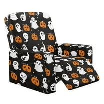 Renewold Cute Ghost Pumpkin Cover for Recliner Chair Non-Slip Dog Chair Cover 4 Pieces Couch Slipcover Recliner with Elastic Bottom and Side Pocket Halloween Decor fot Kids, Pets, Dogs