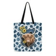 thumbnail image 1 of Renewold Cute Highland Cow Canvas Tote Bag for Women Girls, Animal Pattern Reusable Large Capacity Beach Bag with Inner Pocket for Wedding Birthday Holiday Travel, 1 of 6