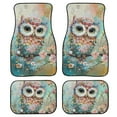 thumbnail image 1 of Renewold Cute Owl Flower 4 PCS Carpet Floor Mats for Cars All Weather Protection Non-Slip Rubber Auto Rugs Car Accessories Universal Fit for Most Vehicles, 1 of 7