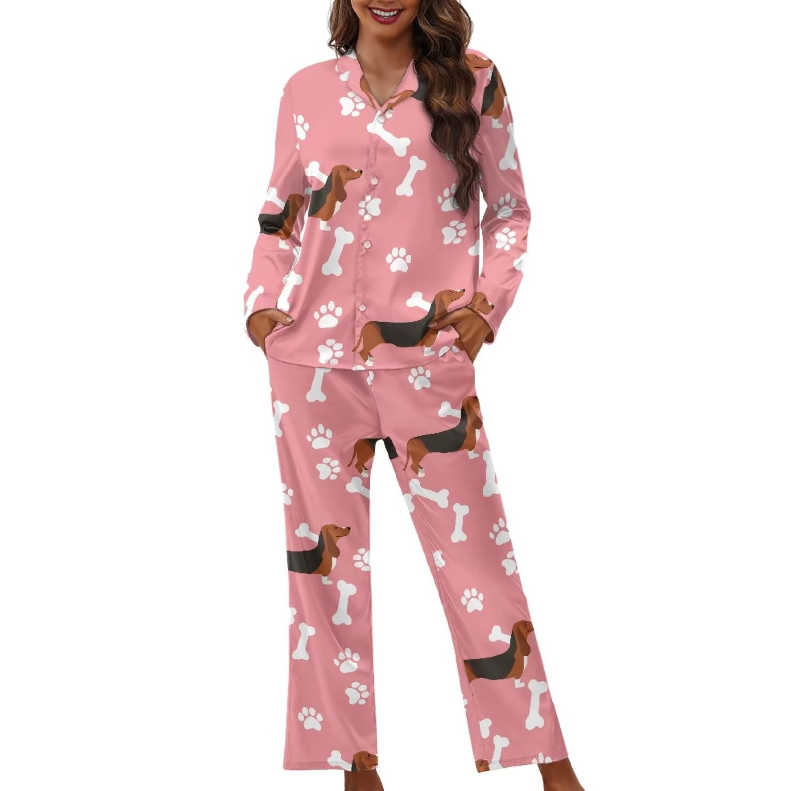 Womens Pajamas 2 Piece Pyjamas Loungewear Sleepwear Nightgown Cute Corgi  Dog : : Clothing, Shoes & Accessories