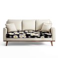 thumbnail image 1 of Renewold Daisy Black Stretch Sofa Cushion Cover Soft Couch Seat Cushion Slipcover Furniture Protector Washable Anti-Slip Sofa Cushion Cover with Elastic Bottom, L, 1 of 5