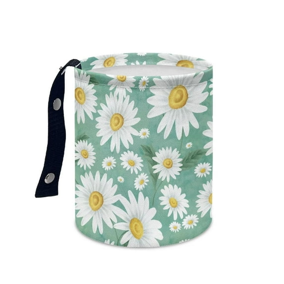 Renewold Daisy Car Garbage Can Accessories Fit for Front Seat, Back Seat, Floor Hanging Auto Trash Bag with Waterproof Leakproof Liner Universal Vehicle Trash Can