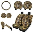 thumbnail image 1 of Renewold Deer Camo Hunting Forest Car Seat Cover Full Set for Women Men, with Cup Coasters Steering Wheel Protector Handbrake Cover Gear Shift Knob Cover Headrest Cover Auto Decoration, Pack of 11, 1 of 7