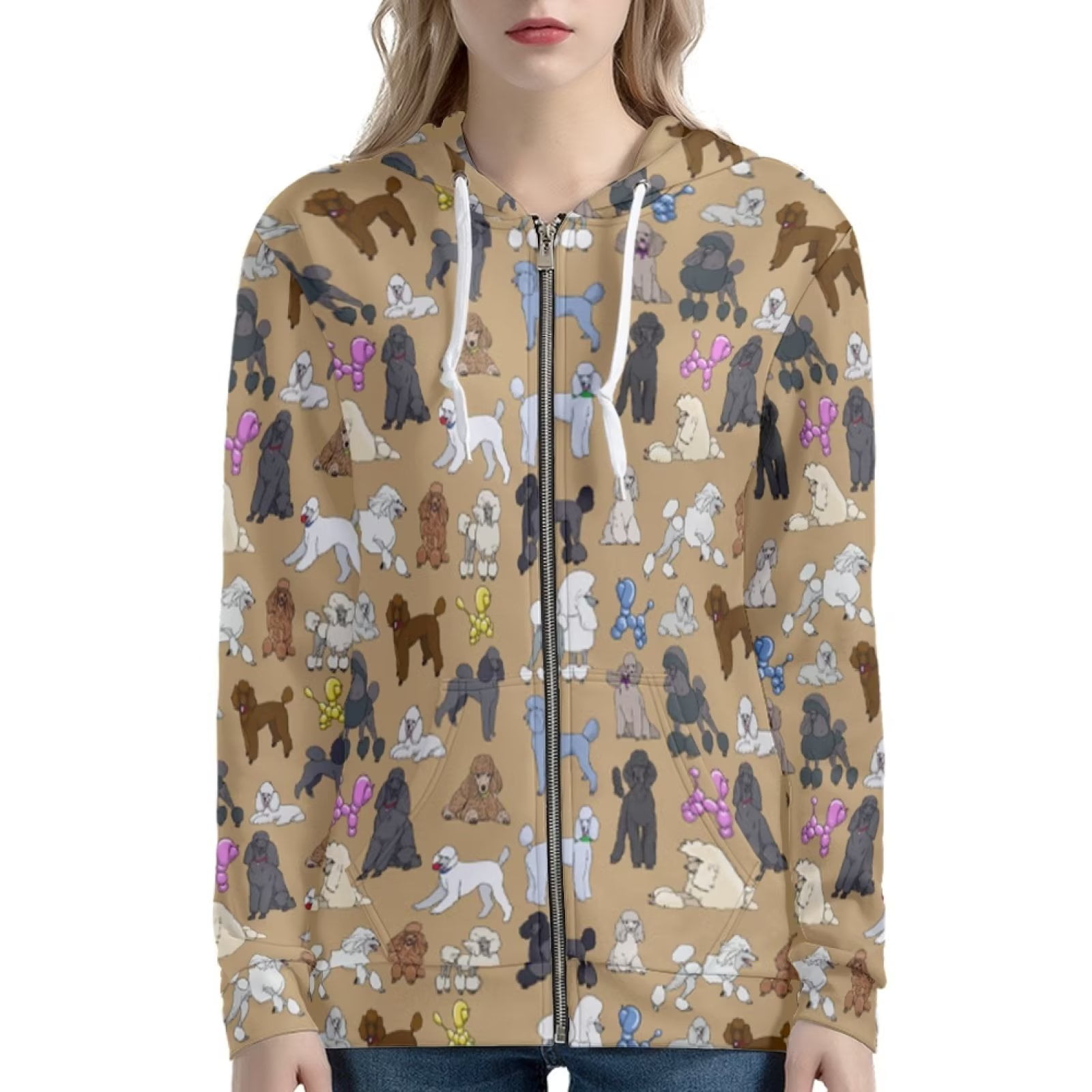 Animal zip up hoodie womens sale