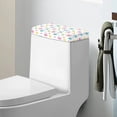 thumbnail image 1 of Renewold Dog Paw Star Printed Toilet Tank Lid Cover for Bathroom Decor, Dirt Resistant Washable Toilet Tank Cover Replacement, Universal Fits Most Toilets Tanks, White, 1 of 6