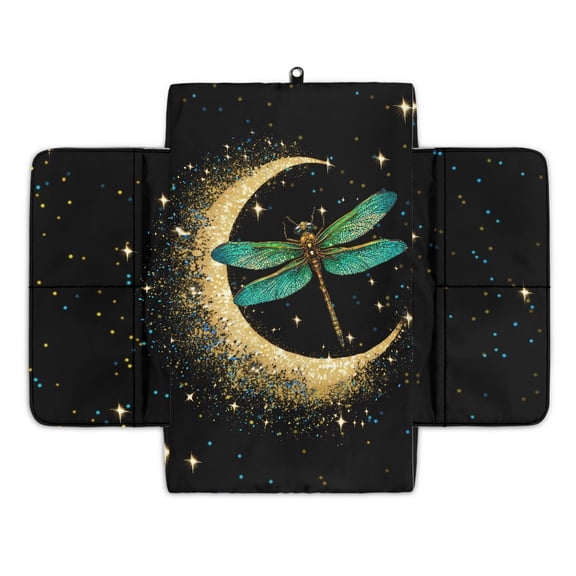 Renewold Dragonfly Moon Star Car Center Console Armrest Cover Anti-slip Armrest Storage Box Mat Anti-scratch Middle Console Pad Protective Cover Universal Fit Most Vehicle, SUV, Truck