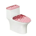 thumbnail image 1 of Renewold Durable Toilet Lid Covers Round Valentine's Day Decorations Butterfly Red Hearts Toilet Tank Lid Cover Set of 2 Universal Toilet Seat Cover Protector, 1 of 6