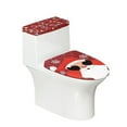 thumbnail image 1 of Renewold Durable Toilet Seat Covers with Elastic Edge Christmas Day,2 PCS Colorful Lights Santa Toilet Lid Cover and Toilet Tank Lid Cover Set Keep Bathroom Toilet Clean, 1 of 6