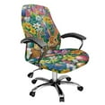 thumbnail image 1 of Renewold Easter Rabbit Eggs Flowers Stretch Office Chair Cover for Desk Computer Chair Removable Boss Rotating Office Chair Slipcover Protective High Back Chair Slipcover, S, 1 of 7