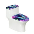 Renewold Easy to Clean Toilet Seat Covers for Bathroom Set of 2 Psychedelic Butterfly Roses