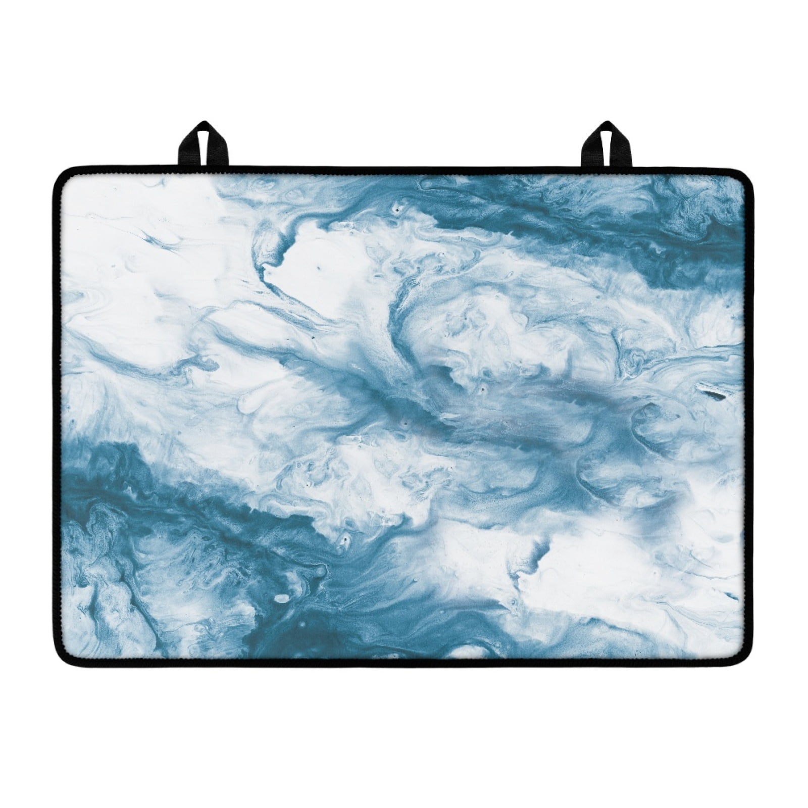 Renewold Electric Stove Cover Glass Stove Top Cover Heat Resistant Anti-slip Stovetop Protector Cover Cooktop Mat Extra Counter Space Extra Large, Blue White Marble