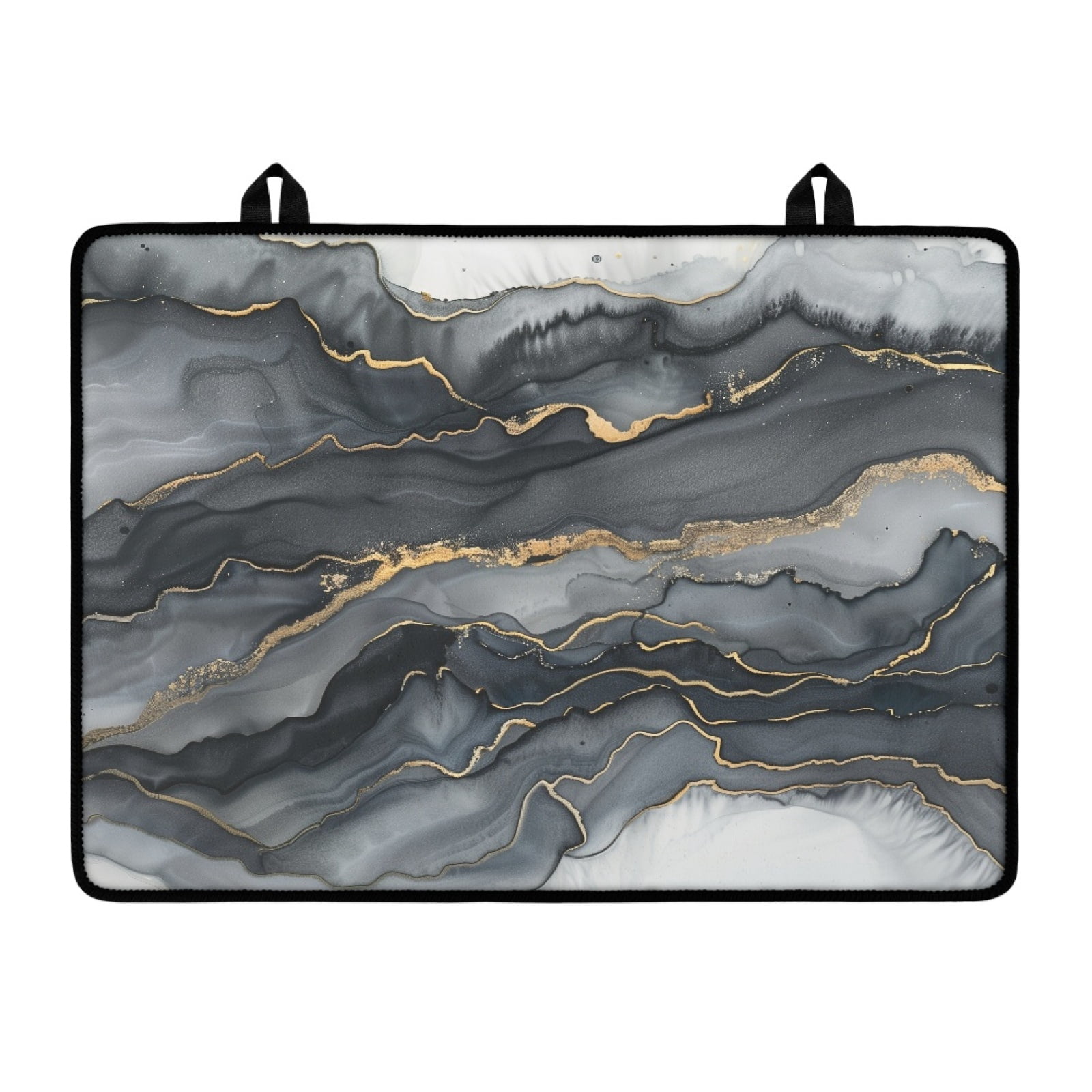 Renewold Electric Stove Top Cover for Stove Top, Induction Electric Stove Protector Non-slip Glass Cooktop Cover Range Cover Multipurpose Flat Top Stove Mat, Black Gold Marble