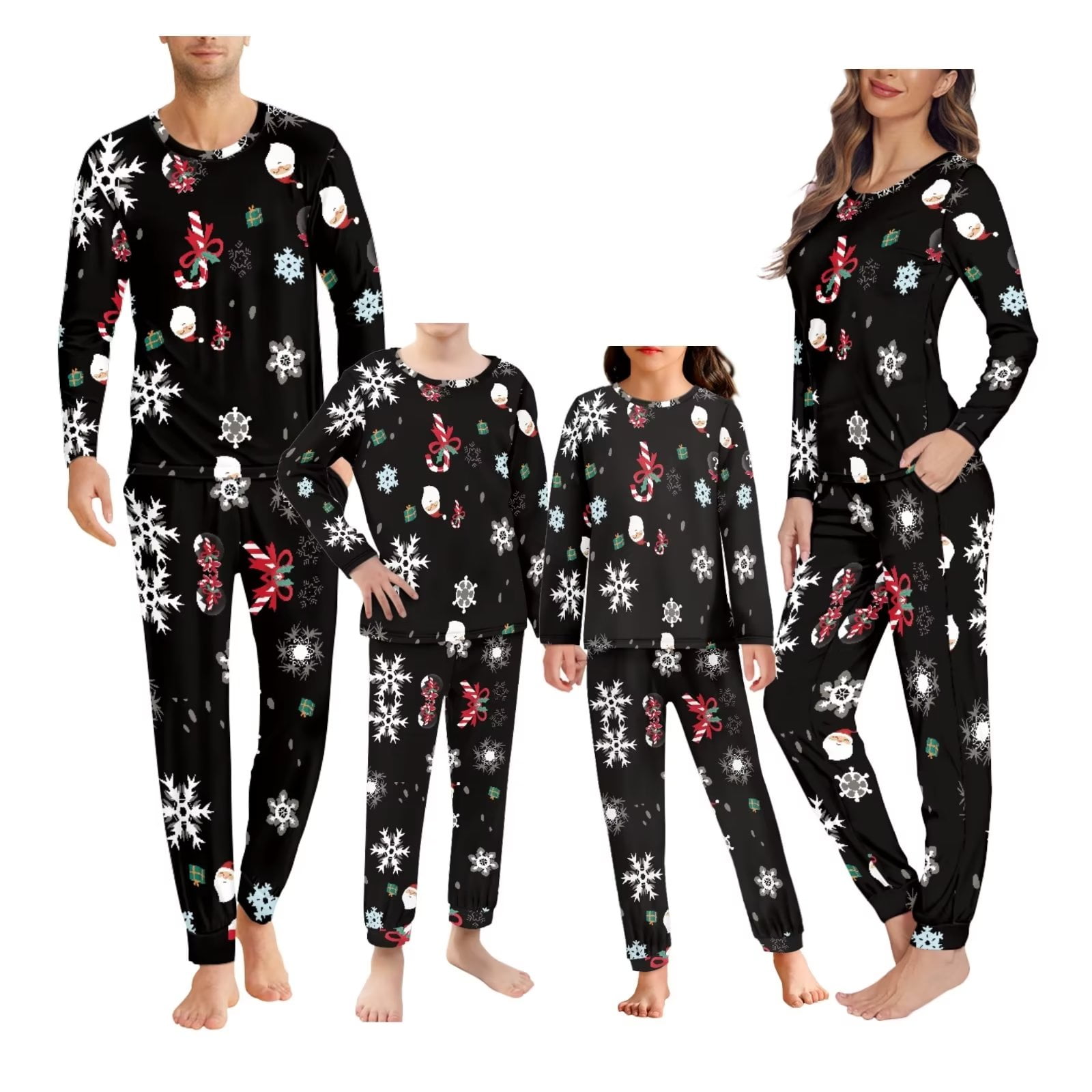Renewold Family Christmas PJs Matching Sets Snowflake Candy Canes ...