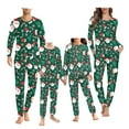 thumbnail image 1 of Renewold Family Matching Christmas Holiday Pajama Sets Santa Candy Canes Nightwear Lounge Wear for Women Size 4XL 2 PCS Skin Friendly Pullover Tops Sweatpants with Pockets, 1 of 5