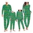 thumbnail image 1 of Renewold Family Matching Christmas Pajamas Soft Green Top & Pants Set of 2 Holiday Vacation Colorful Lights Indoor Jogger Walking Pullover Outfits for Men Size 5XL, 1 of 5