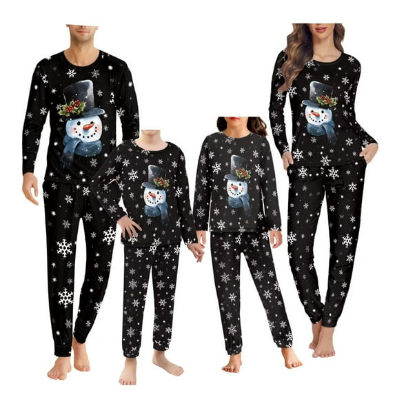 Renewold Family Matching Pajamas Christmas Sleepwear Long Sleeve Sleep Shirt with Pants 2 PCS Soft Loungewear Pjs Set for 13-14 Years Old Kids Loose Fitting Home Life Wear