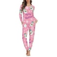 thumbnail image 1 of Renewold Fashion Pjs Set of 2 Women's Snowman Snowflake Scoop Neck Pajama Indoor Sleep Lounge Wear Yoga Christmas Athletic Clothes Home Life Sleepwear Size XS, 1 of 4