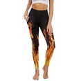 thumbnail image 1 of Renewold Flame Fire Yoga Pants for Women with Pockets Full Length Workout Leggings High Waisted Tummy Control Lounge Pants Activewear Fashion Womens Leggings, XXL, 1 of 8