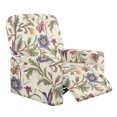 thumbnail image 1 of Renewold Floral Hummingbird Recliner Couch Cover Polyester Spandex Reclining Chair Protector 4 Pieces Stretch Recliner Chair Cover Dog Couch Slipcover for Living Room, 1 of 8