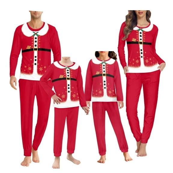 Renewold Gingerbread Man Elf Family Pajamas Christmas Vacation 2pcs Warmth Long Sleeve Pjs Tee Sweatpants Set Women Casual Sleepwear T-Shirt Size M