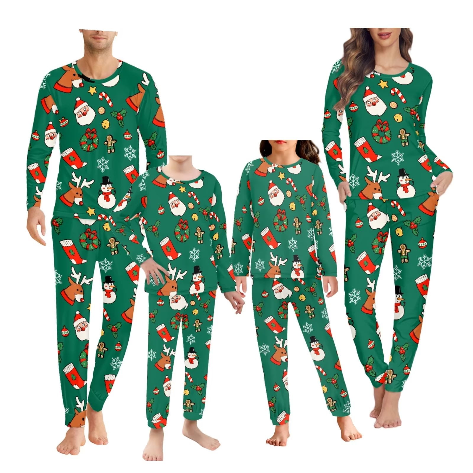 Ollabaky Family Christmas Pajama Set - Gingerbread Matching PJs For Men & Women, Holiday Sleepwear - View #11